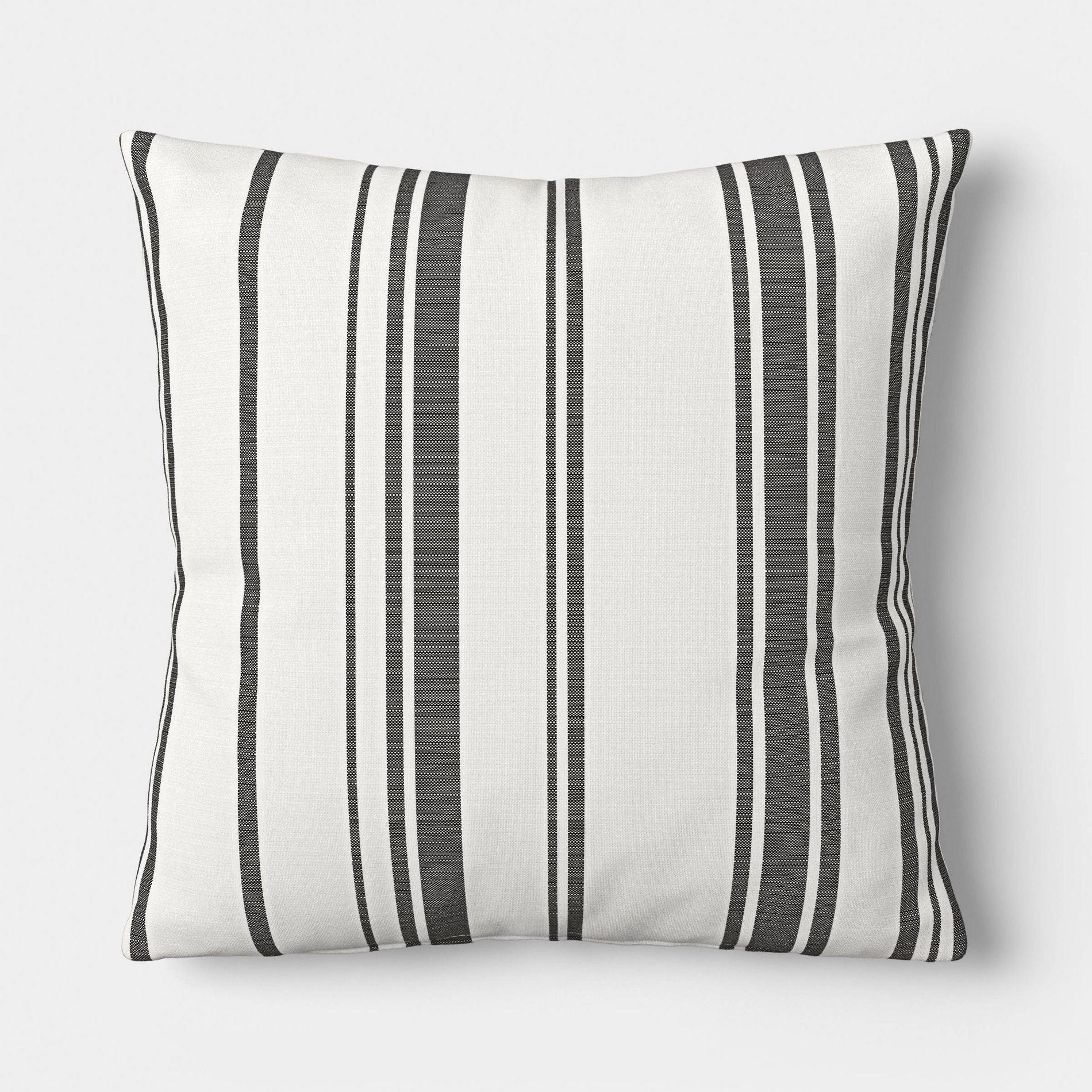 18"x18" Woven Striped Pillow Black/Ivory - Threshold™