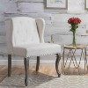 CAVINAS Linen Accent Chair with Button Tufted Backrest,Modern Upholstered Living Room Chairs,Reading Chairs for Living Room - 4 of 4