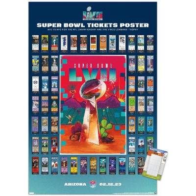 : Trends International NFL League - Super Bowl LVI - Tickets Wall  Poster, 22.375 x 34, Premium Print and Black Hanger Bundle : Everything  Else