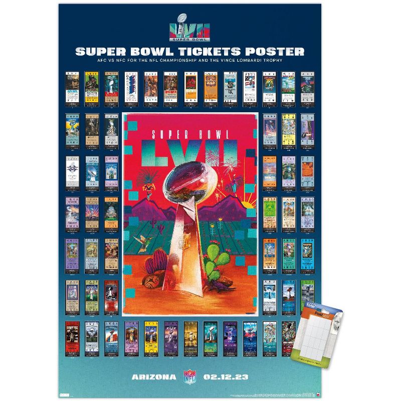Trends International NFL League - Super Bowl LVII Ticket Collage Unframed Wall Poster Prints, 1 of 7