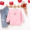 The Juniper Shop Embroidered Hand Drawn Heart Toddler Graphic Sweatshirt - 2 of 3