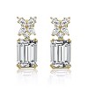 Guili Elegant 14k Gold Plated Drop Earrings with Emerald-Cut Cubic Zirconia Cluster – Timeless Sparkle for Every Occasion - 2 of 2