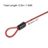 Unique Bargains Security Steel Cable Coated Luggage Lock Wire Rope Double Loops - 2 of 4