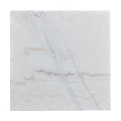 Tobias White Marble Top Rectangular Accent Table