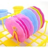 JuzToys 27pcs Pretend Play Kitchen Accessories Dishes Toys – Play Dishes Set with Dish Rack, Pretend Kitchen Playset for Kids – Pink/Yellow - 3 of 4