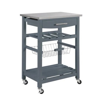 LunaLulinlk Mobile Rolling Kitchen Island Trolley Serving Cart