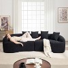 KTMBDW Luxury Modern Tight Curved Chenille Sofa, Minimalist Style Comfy Couch for Living Room Apartment, 4 Seater Modular Sectional - 2 of 4