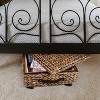 happimess Chett Minimalist Hand-Woven Hyacinth/Wood Underbed Storage Bin with Wheels and Handles - 2 of 4