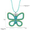 Big Green Butterfly Choker Necklace - Sparkly Green Butterfly Pendant Necklace for Women Halloween Christmas Jewelry Gift - 3 of 4