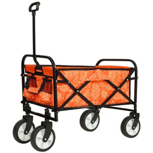 YONWAY Foldable Utility Wagon Grocery Beach Cart with Strapping System and Creative Print Pattern, Camping Shopping,Supports 225 lbs - 1 of 4