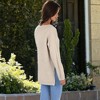Anna-Kaci Women's Contrast Half Button Henley Down Textured Sweater - 4 of 4