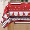 Garvee Decorative Merry Christmas Trees Print Tablecloth - 2 of 4