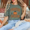 Simply Sage Market Women's Pumpkin Season Varsity Grunge Short Sleeve Garment Dyed Tee - 2 of 4