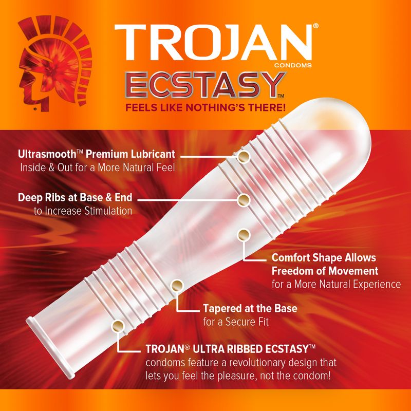 Trojan Simulations Ecstasy Ultrasmooth Lube Condoms - 26ct, 4 of 10