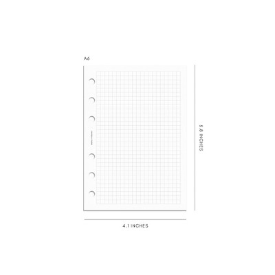 Cloth & Paper A5 Graph Note Planner Inserts