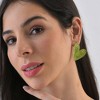 SOHI Women's Green Heart Stud Earrings - 3 of 3
