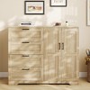 43.3"H Armoire Wardrobe Closet with 4 Drawers & 2 Doors, Hanging Rod, Multi-Use Storage Cabinet for Bedroom or Bathroom - 3 of 4