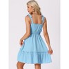 Allegra K Women's Summer Tie Strap Sleeveless Smocked Waist A-Line Sundress - image 4 of 4