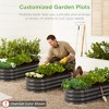 Best Choice Products 4x2x1ft Outdoor Raised Metal Oval Garden Bed, Planter Box for Vegetables, Flowers - 2 of 4