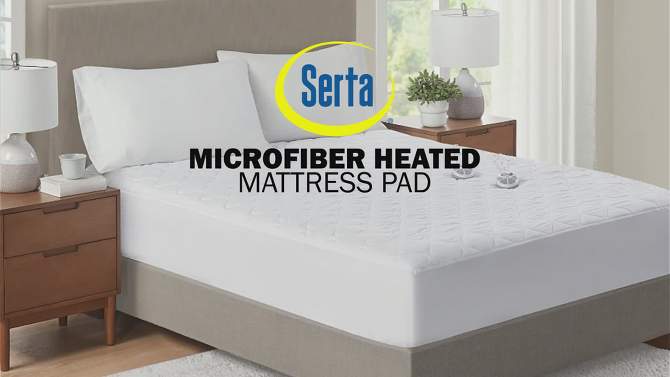 Microfiber Heated Mattress Pad - Serta, 2 of 7, play video