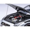 2022 Nissan GT-R (R35) Nismo Special Edition RHD Ultimate Metal Silver with Carbon Hood and Top 1/18 Model Car by Autoart - 2 of 4