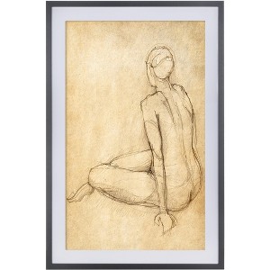 Go Figure - 24" X 36" - Antique Ivory/Black - Framed Wall Art - WLA3010 - Safavieh - 1 of 4