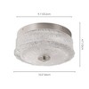 Rennnsan Thoryn 10"W Drum Glass Modern LED Dimmable Flush Mount in Silver - 3 of 4