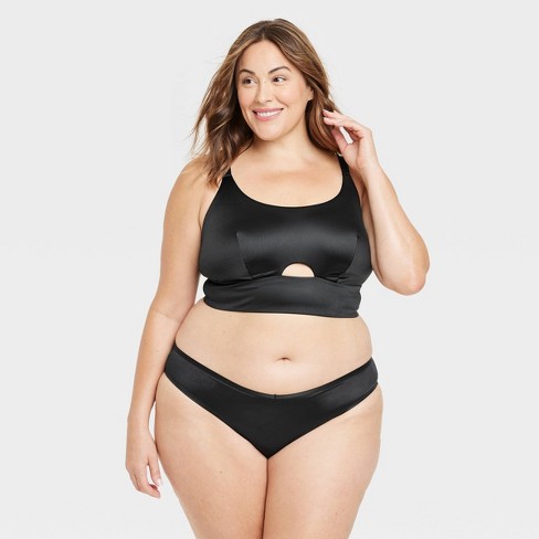 Women's Satin Keyhole Bralette - Auden™ Black Xxl : Target