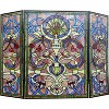 HomeStock  Multi Color Glass 3-Panel 28 in. Folding Fireplace Screen perfect for creating a warm and inviting ambiance - 2 of 4