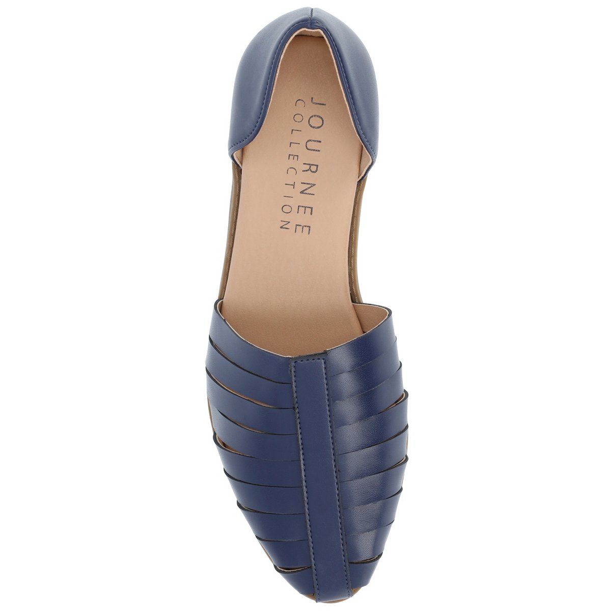 Обувь Journee Collection Women's Anyah Ankle Cuff Slip On Almond Toe Flats Blue 8 — фото 4