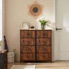 FURNIinspire Vanity Tables Versatile Dresser Chest of Drawers, for Space-Saving Storage in Bedrooms and Living Areas, Brown, 17.7"*11.8"*37.4" - 2 of 4