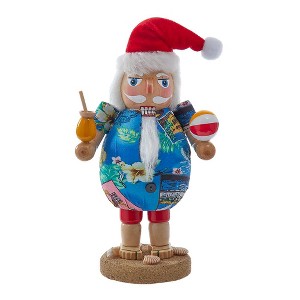 Kurt Adler 9-Inch Wooden Tropical Beach Santa Nutcracker - 1 of 4