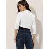 INSPIRE CHIC Women's Elegant Evening Wedding Lapel Collar Bolero Shrugs - 3 of 4