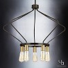 Urban Ambiance Luxury Mid-Century Modern Industrial Chandelier,  19-3/4"H x 30"W,  Olde Bronze Finish, UHP2492 - 3 of 4