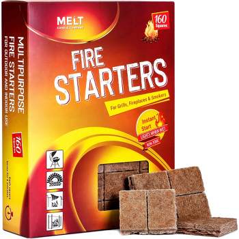Melt Candle Company Fire Starter Pack for Chimney, Grill Pit, Fireplace, Campfire, BBQ & Smoker