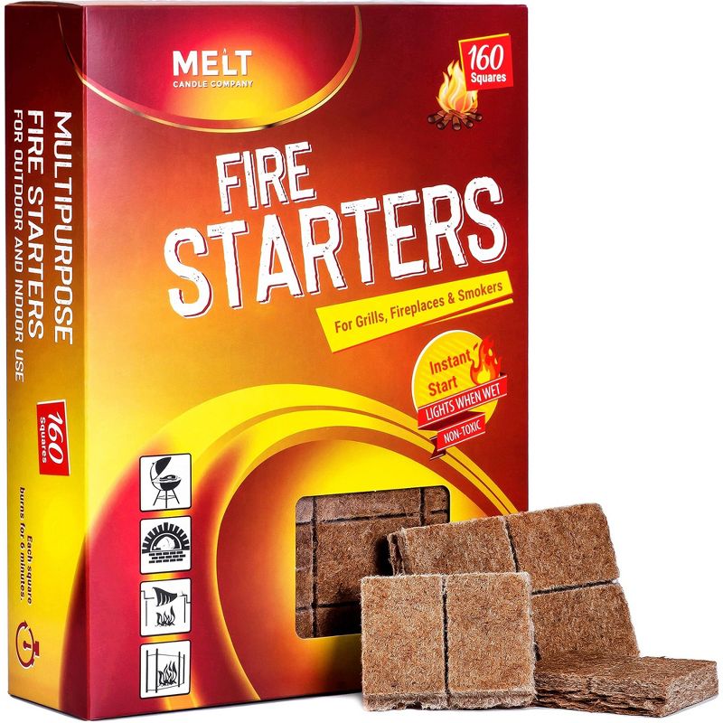 Melt Candle Company Fire Starter Pack for Chimney, Grill Pit, Fireplace, Campfire, BBQ & Smoker, 1 of 7