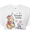 Women's - Winnie the Pooh - Pooh & Piglet Warmest Wishes Christmas Cropped Graphic T-Shirt - 2 of 4