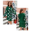 Ugly Christmas Sweater Dress for Women Cute Fuzzy Funny Parties Knitted Pullover Sweater Dress - 4 of 4