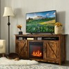 Tangkula 60" Industrial Fireplace TV Stand W/ 18" 1400W Electric Fireplace - 2 of 4