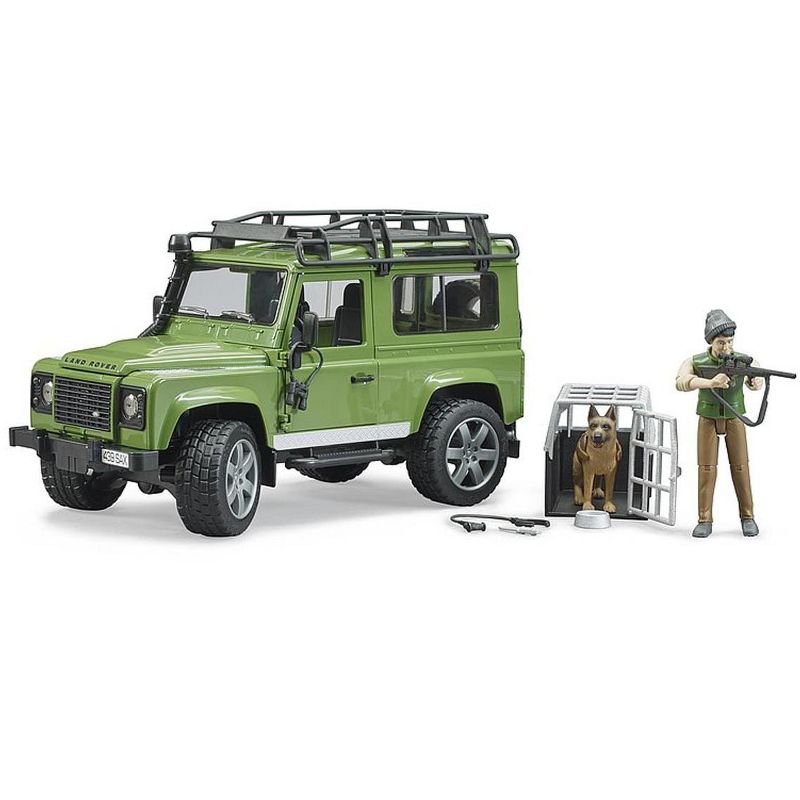 Bruder Land Rover Defender with Forester and Dog Figure, 4 of 6