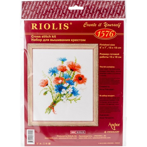 14 Count RIOLIS Counted Cross Stitch Kit 6"X7"-Bunny In Flowers 