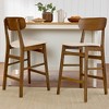 Best Choice Products 2-Piece Farmhouse Counter Height Bar Stool Set w/ Cushioned Seat, Wooden Backrest - 3 of 4
