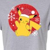 Women's - Pokémon - Pikachu Santa Hat Ugly Sweater Cropped Graphic T-Shirt - 2 of 4