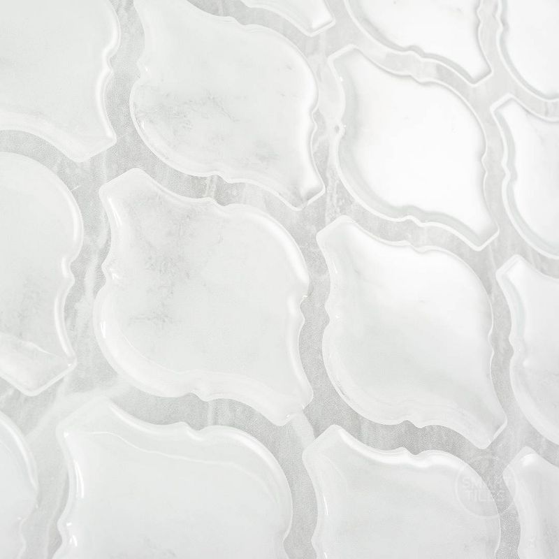 Smart Tiles 2pk XL Glossy Peel &#38; Stick 3D Tile Paper Backsplash Arabesco Marble, 4 of 7