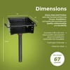 Pilot Rock Park Style Steel Outdoor BBQ Charcoal Grill and Post - 3 of 4