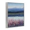 Stupell Industries Lilacs By Lake Mountain Landscape Framed Giclee Art - 2 of 4