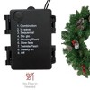 Swtroom 9FT Pre Lit Waterproof Christmas Artificial Garland with 50 LED Lights 20 Snowy Pinecone and 98 Red Berries - 2 of 4