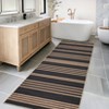 Washable Easy Jute Rug Modern Striped Living Room Rug with Non-Slip Backing, Non Shedding Neutral Floor Mats - 4 of 4