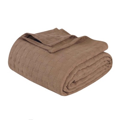 Basketweave Cotton Blanket by Blue Nile Mills