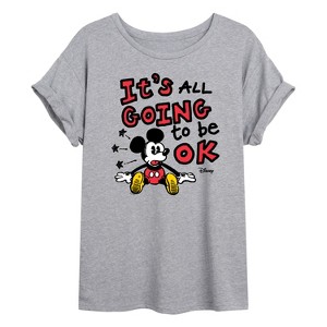 Women's - Disney - Mickey Mouse Oversized Graphic T-Shirt - 1 of 4